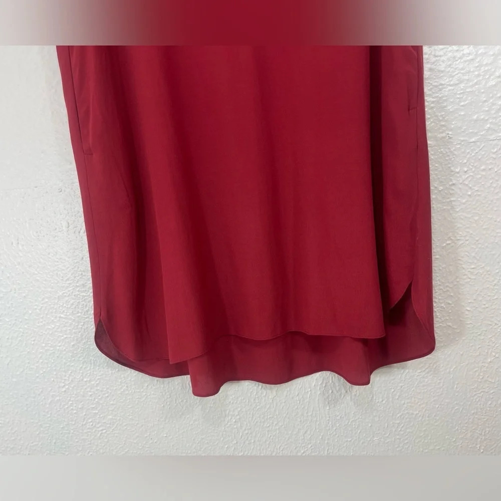 Madewell Bicoastal Tunic Dress Crimson Red Women’s Size Medium Oversized Relaxed - Picture 8 of 16